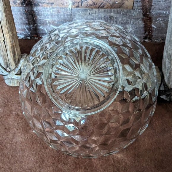 Vintage 50's Fostoria American Large Heavy Crystal Serving Bowl - Picture 5 of 10